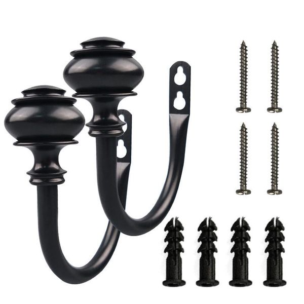 

other home decor set of 2 metal curtain holdbacks, decorative drapery holdback, hook wall mounted tiebacks with screws