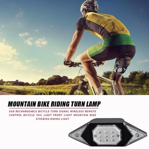 

bike lights usb rechargeable bicycle turn signal light led taillight with controller portable mountain