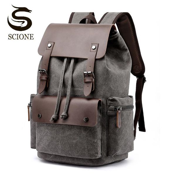 

backpack vintage canvas lapbags college school men's travel large capacity 2021 drop