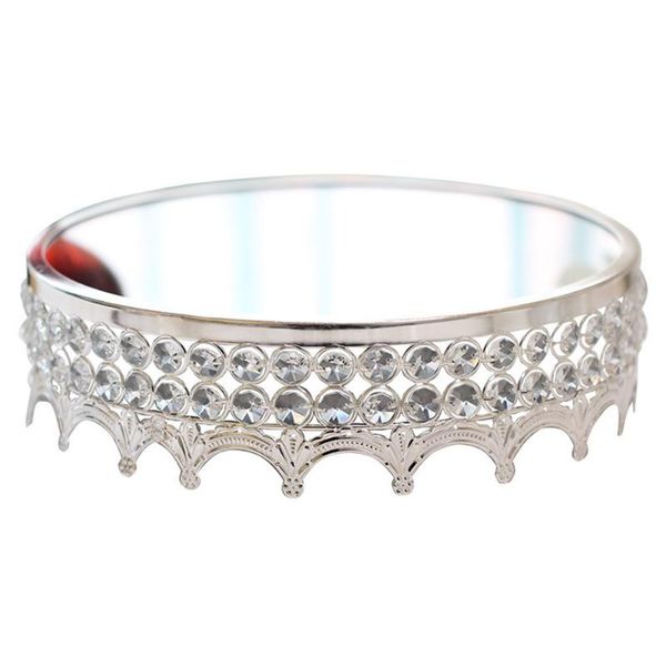 

other bakeware decorative metal cake stand tray portable party dessert display wedding round cupcake birthday elegant crystal mirror