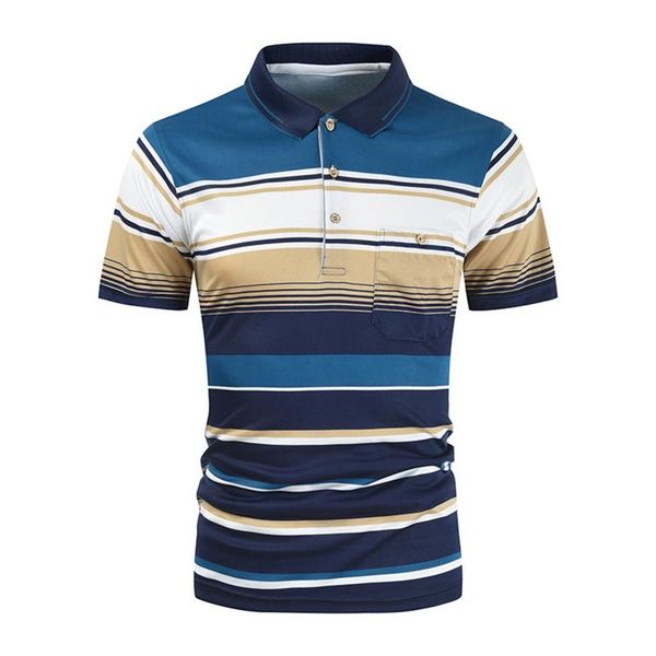 

men's casual shirts 40# stripe men short sleeve turn-down collar button design 2021 summer streetwear, White;black