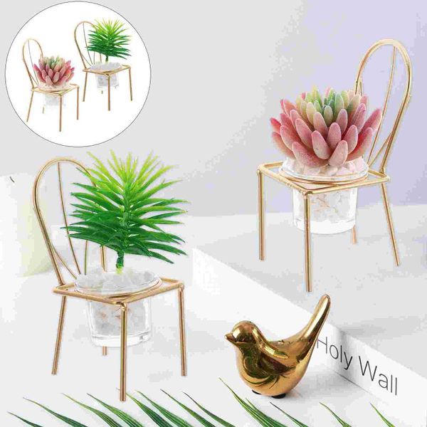 

decorative flowers & wreaths 2pcs imitated bonsai chair potted plant artificial decor simulated
