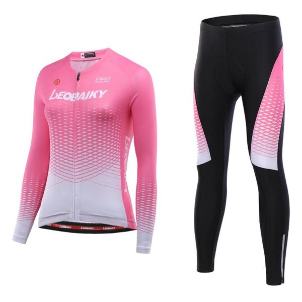 

racing sets pro team mtb bike clothing women cycling jersey set long sleeve summer road bicycle clothes ladies ciclismo uniform, Black;blue