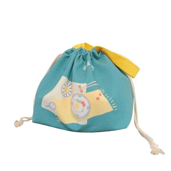 

storage bags durable food cooler bag drawstring canvas multifunctional leakproof picnic hiking thermal insulated for work totes