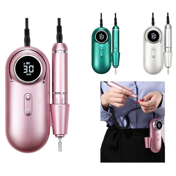 

nail drill & accessories electric manicure gel polisher 30000rpm professional file portable rechargeable pen apparatus set