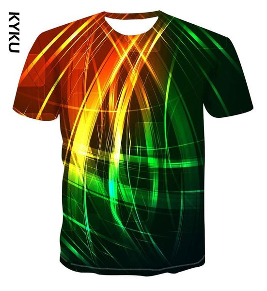 

3d print men's street casual summer black t-shirt kg-275, White;black