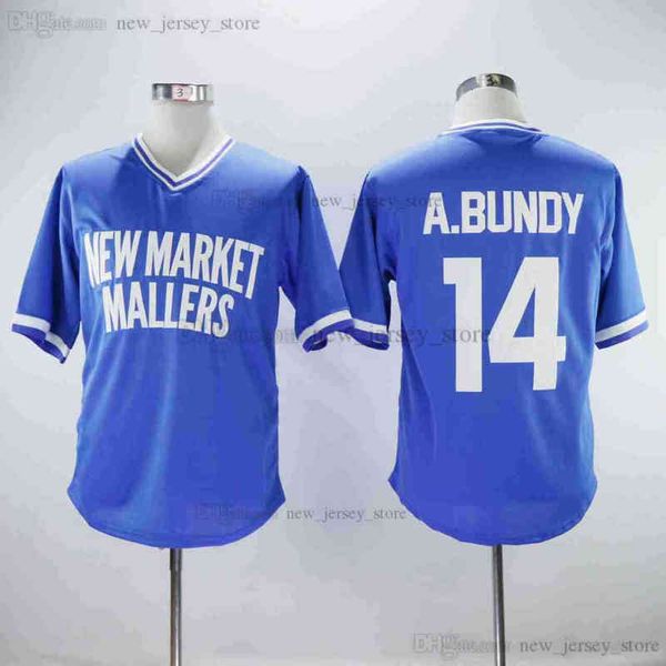 

stitched movie #14 al bundy new market mallers baseball jersey, Black