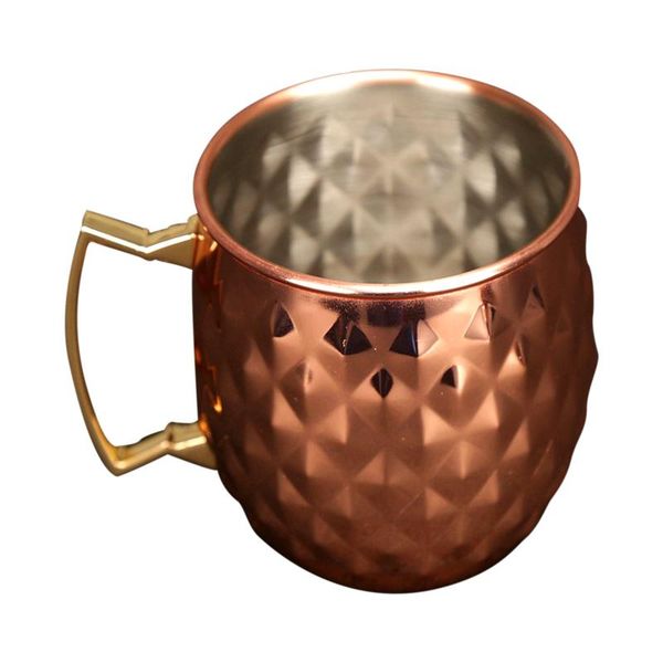 

mugs 500ml kitchen travel party handcraft home moscow mule mug cocktail bar coffee drinking fashion copper plated beer cup rustproof