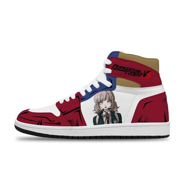 

2021 japanese anime danganronpa diy printed running non-slip basketball shoes for ladies fashion sneakerslkwy