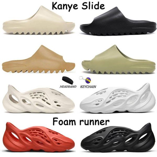 

yeesy yezzys slides kanye foam runner slippers ochre mxt scuffs moon gray black bone mens sandals resin enflame orange pure soot sand outdoo