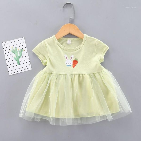 

girl's dresses toddler girls summer dress baby party birthday princess short cartoon mesh casual korean kids children clothes1, Red;yellow