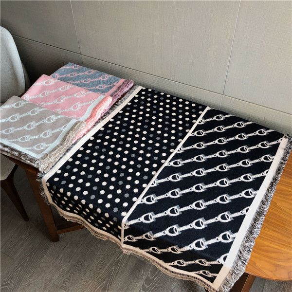 

selling winter imitation cashmere scarf female warm star shawl student polka dot double-sided scarf, Blue;gray