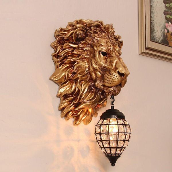 

wall lamp minimalism luxury lion animal shade for home decor kitchen light vintage bedroom indoor lighting sconce