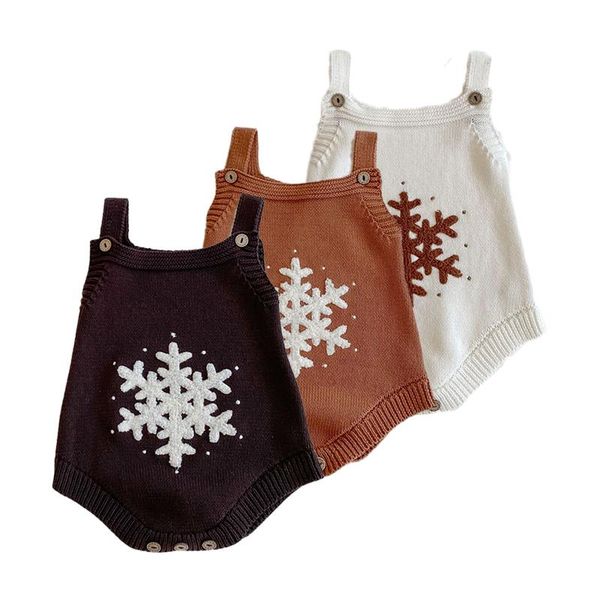 

rompers girls knitted snow pattern autumn bodysuits for baby fashion infants jumpsuits, Blue