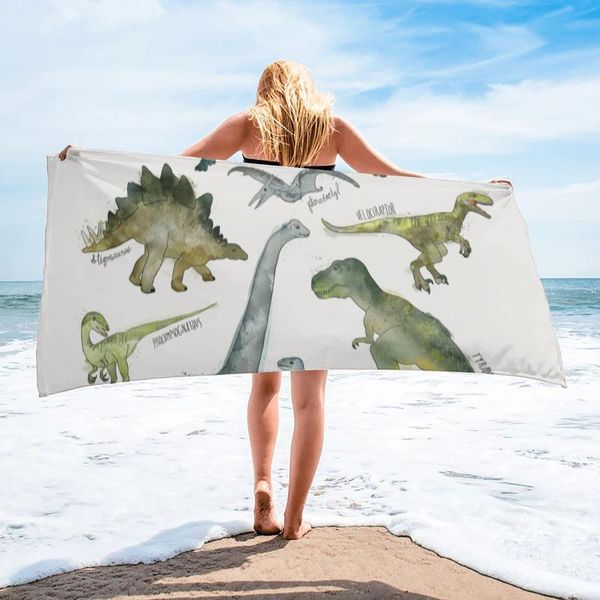 

towel dinosaurs beach sports quick dry microfiber bath blanket for adults kids outdoor picnic