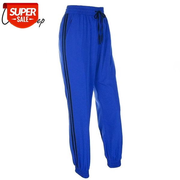 

weekeep 2017 autumn black ribbon side blue pencil pants women loose casual drawstring pocket sweatpants trousers ladies harajuku #ng0g, Black;white