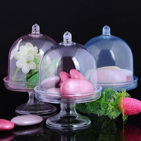 

gift wrap 12 pcs plastic case clear dome storage box for candy sweets