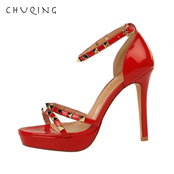 

chuqing fashion high heels super high heel platform with a pair of ladies shoes, Black