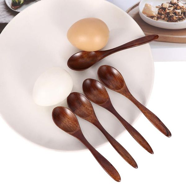 

5pcs/set kitchen wooden spoon bamboo cooking utensil tool soup spoon coffee tableware kitchen accessories
