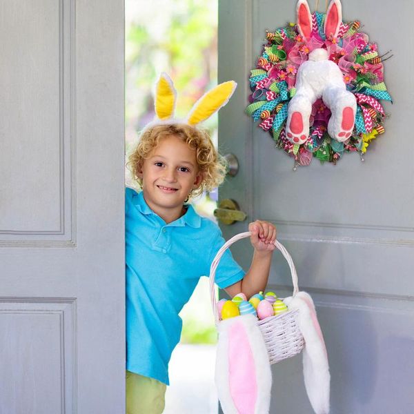 

diy easter decoration wreath funny cartoon animal ornaments for window door diy hanging garland holiday home decor