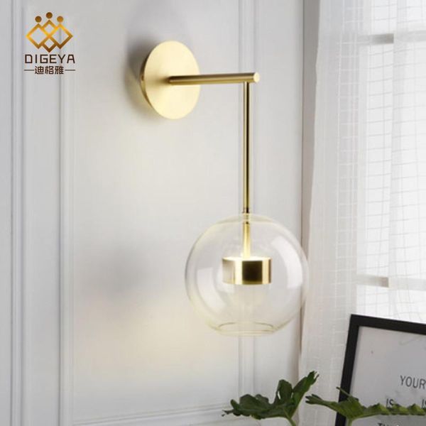 

nordice vintage crystal lampes suspendues iron bedroom light corridor bedroom bedside wall lamp