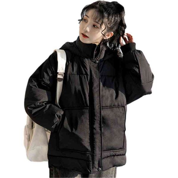 

women's jackets winter black cotton coat women korean fashion thick hooded short jacket ladies casual long sleeve female clot zoie, Black;brown