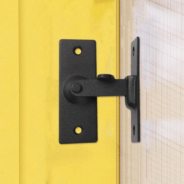 

fishing hooks 1pc black barn door lock 90 degree for bathroom cabinet drawer