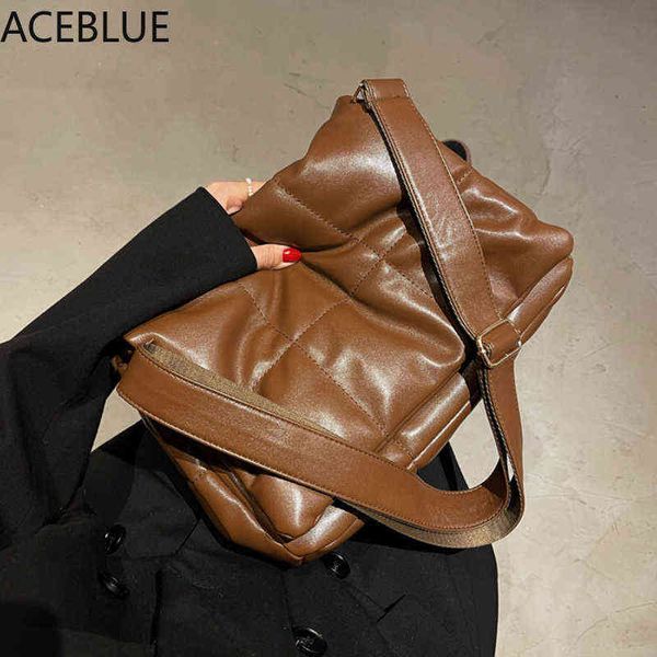

nxy handbag vintage luxury designer large capacity pu leather crossbody women brand solid color quilted shoulder messenger bag 0209