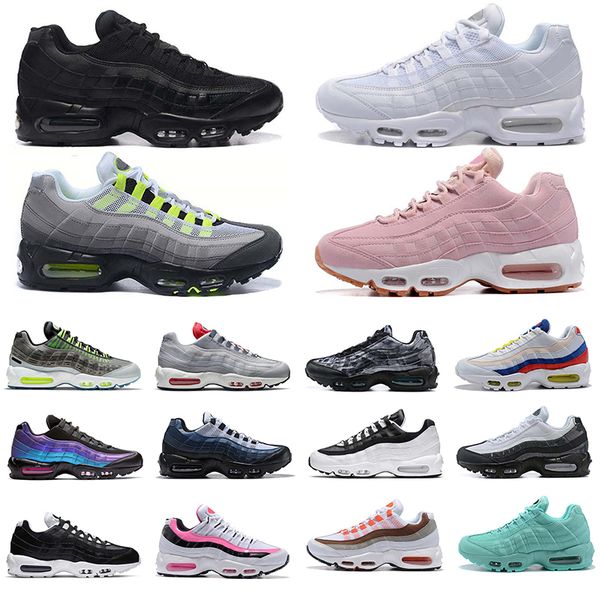 

men 95 running shoes triple black white neon volt total orange grey usa solar red city special crystal blue mens trainers outdoor sports sne