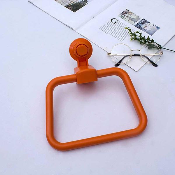 

bathroom storage & organization plastic black towel ring holder suction cup rack 1pcs