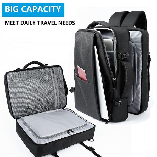 

backpack 2021 black business travel double compartment backpacks multi-layer with unique digital bag for 15.6 inch lapmens backp
