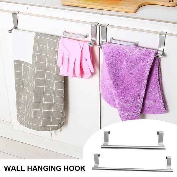 

hooks & rails wall hook stainless steel towel rack bathroom holder stand kitchen cabinet door hanging organizer shelf mounted towels bar