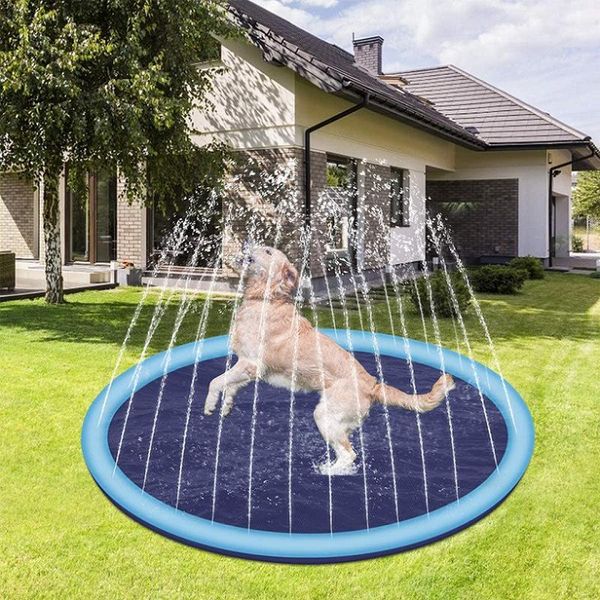 

kennels & pens pet sprinkler pad play cooling mat swimming pool water spray splash outdoor garden tub for dog summer cool