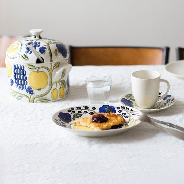 

finland arabia nordic style ceramic tableware ins net red western food plate fruit series