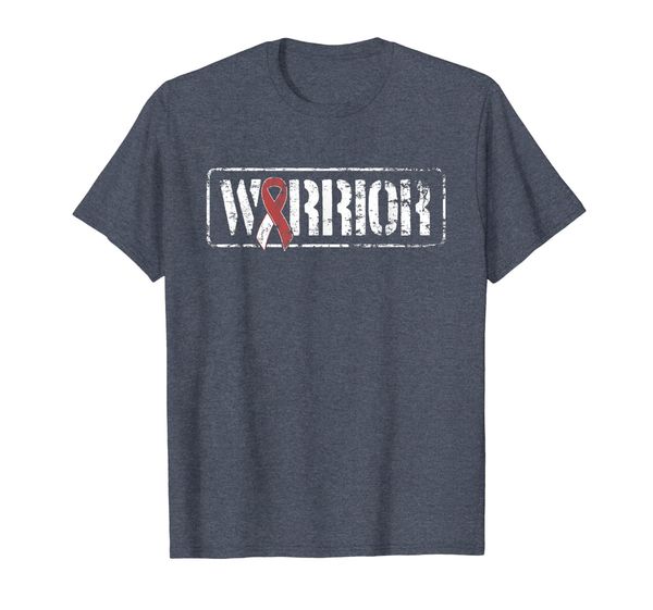 

head and neck cancer shirt - warrior awareness ribbon, White;black