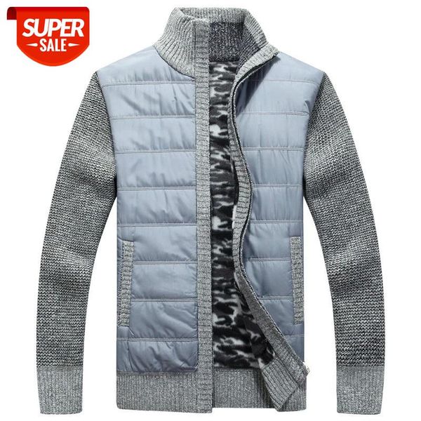 

autumn winter men's thick sweater coat 2019 casual stand collar sweatercoat men zipper cardigan sweater masculino plus size 3xl #ib4d, White;black