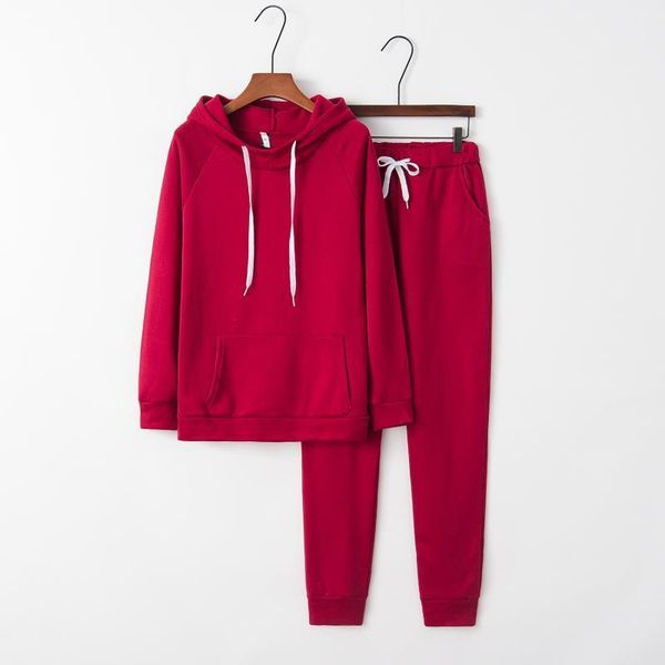 

two piece dress solid hoodies 2021 design fashion suit set women tracksuit two-piece style outfit sweatshirt sport wear, White