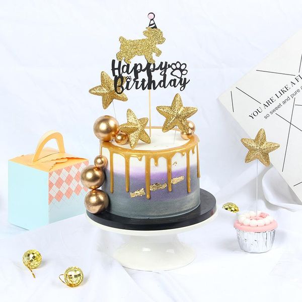 

other event & party supplies bling sparkle puppy birthday hat baby happy hollow letter dog print celebrate decor dessert cupcake er