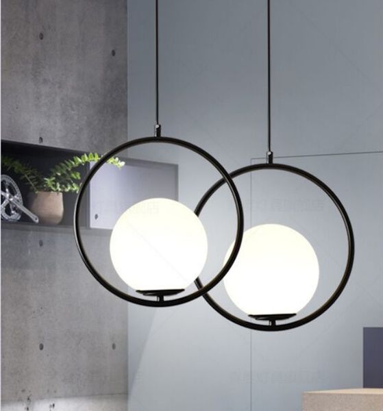 

spherical glass pendant lamp, nordic style, modern, led, for living room, in bronze, black, chrome pl3015y