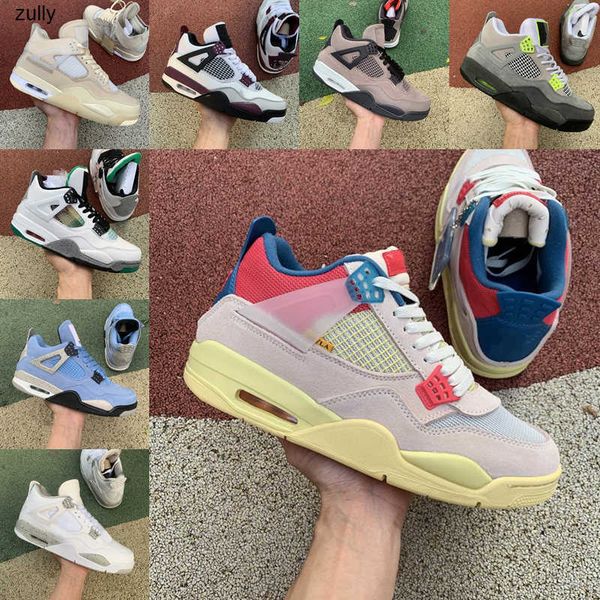 

university blue 4 4s mens basketball shoes starfish metallic purple black cat bred fire red cactus jack men women trainer sneakers eur 40-46