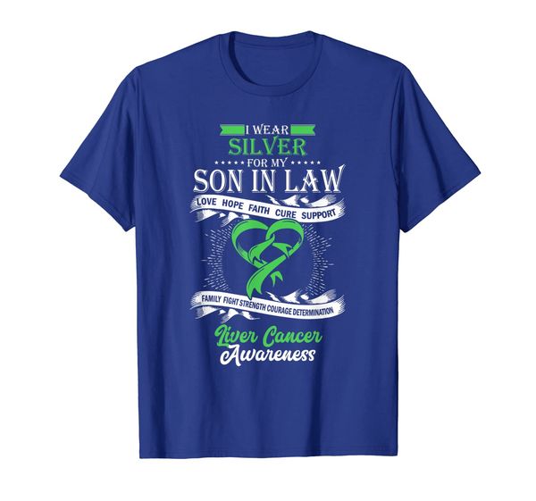 

i wear emerald green for my son in law liver cancer tee, White;black