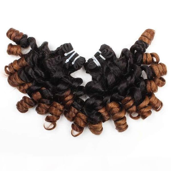 

wholesale 100a funmi hair ombre t1b 4 rose curl 3 bundles weave extensions brazilian peruvian malaysian indian human hair bundles 8-18inch, Black