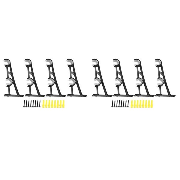 

shower curtains 2x double curtain rod holders set, brackets, tap right into window frame hang brackets