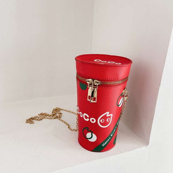 

coco milk tea bucket 2021 new korean cylindrical chain fashion shoulder bag
