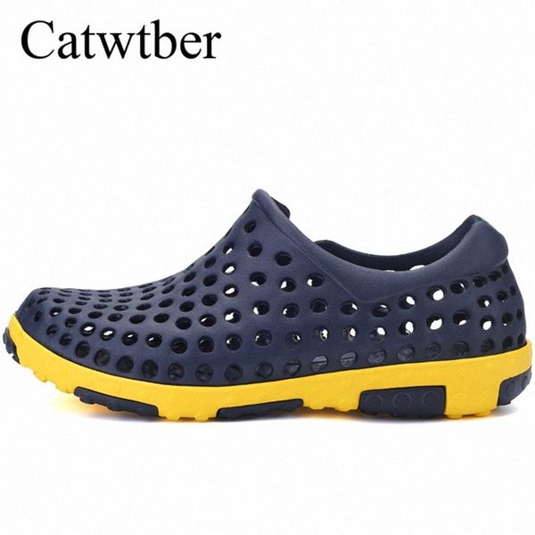 

catwtber outdoor casual sandals walking hollow beach flats shoes men summer fashion slippers sapatos hembre sapatenis masculino d9ok#, Black