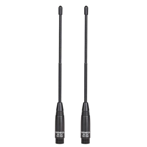 

walkie talkie 2pcs nagoya na-701 sma-male dual band 144/430mhz 2.15db flexible whip handheld antenna for wouxun tyt ham radio