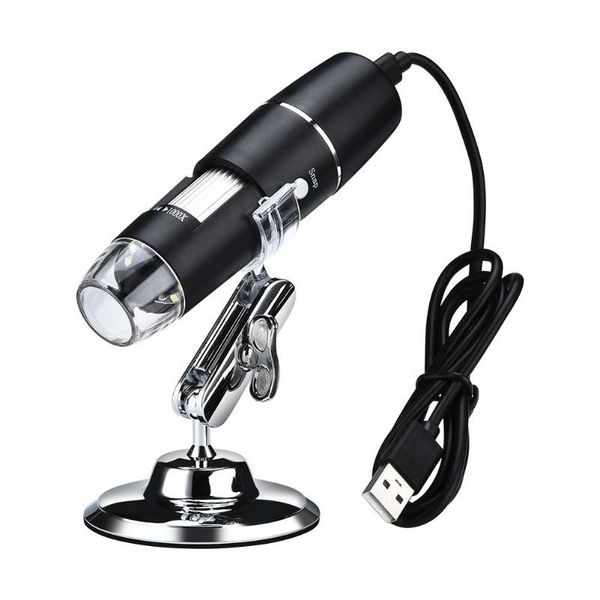 

1000x zoom 8 led usb microscope digital magnifier endoscope camera video with stand new