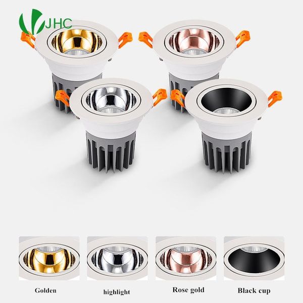 

ceiling lights dimmable led spotlight cob chip high display index anti-glare lamp 5w 7w 10w 15w 20w 30w recessed downlight home lighting