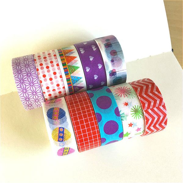 

3Pieces/Lot 1Pcs Beautiful Pattern Washi Tape DIY Decoration Scrapbooking Planner Masking Tape Adhesive Tape Label Sticker Stationery 2016