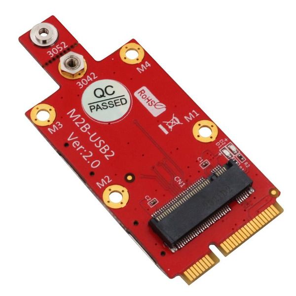 

computer cables & connectors m.2 key b to mini pci-e adapter with dual nano sim card slot for 3g/4g/5g module